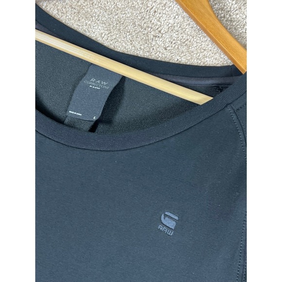 G Star Raw Correctline Shirt Dress Womens L Black 3/4 Sleeve Casual Mini - Picture 2 of 8